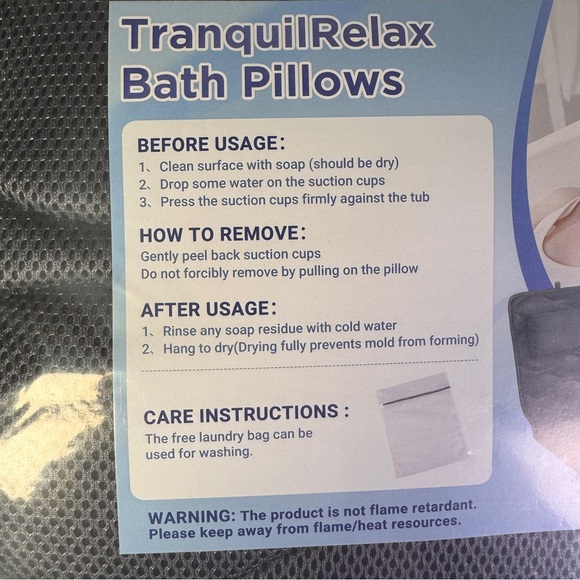 TranquilRelax Full Body Bath Pillow | Luxury Spa Mat - Grey - Picture 7 of 7